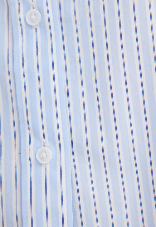 Jac+Jack Anchor Cotton Shirt - Blue/ White Stripe